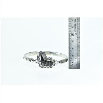 Sterling Silver J Howe Black Onyx Cowboy Boot Bangle Bracelet 7