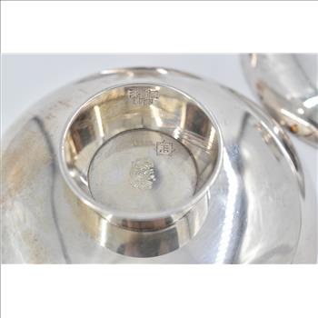 Sterling Silver Japanese Ceremonial Sake Cups Sakazuki (3 pcs)