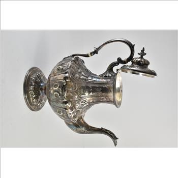 Sterling Silver JD Caldwell & Co Ornate Sunflower Tea Pot