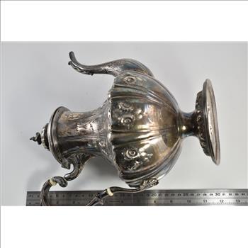 Sterling Silver JD Caldwell & Co Ornate Sunflower Tea Pot