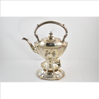 Sterling Silver Kensington Int'l. Teapot With Stand Electric Burner