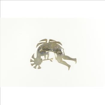 Sterling Silver Kokopelli Hopi Fertility Symbol Pin/Brooch