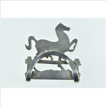 Sterling Silver Lunt Silveer Galloping Pony Prancing Horse Money Clip
