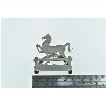 Sterling Silver Lunt Silveer Galloping Pony Prancing Horse Money Clip