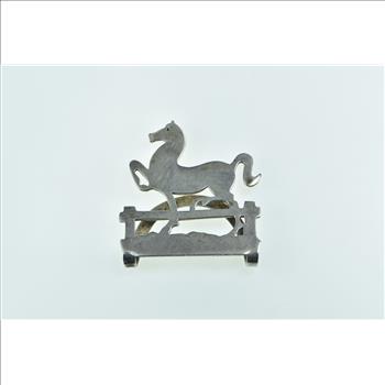 Sterling Silver Lunt Silveer Galloping Pony Prancing Horse Money Clip