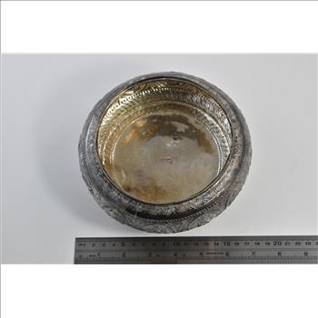 Sterling Silver Malaysian Ornate Provincial Repousse Bowl