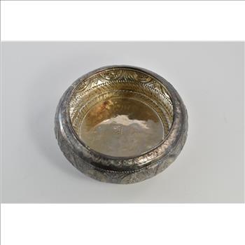 Sterling Silver Malaysian Ornate Provincial Repousse Bowl