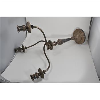 Sterling Silver Massive Ornate Swirl Candelabra