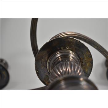 Sterling Silver Massive Ornate Swirl Candelabra