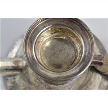 Sterling Silver Mexican K Monogram Wood Handled Pitcher