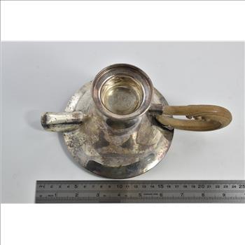 Sterling Silver Mexican K Monogram Wood Handled Pitcher
