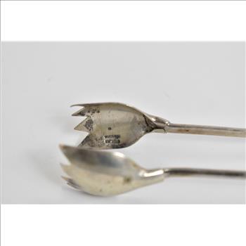 Sterling Silver Mexican Silver Tulip Serving Tongs