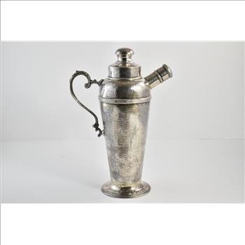 Sterling Silver Mid Century Colombian Hammered Martini Shaker