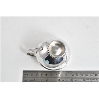 Sterling Silver Mid Century Dot Trimmed Coffee Creamer