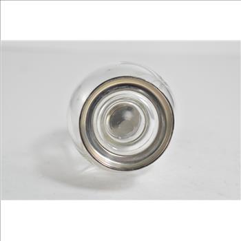Sterling Silver Mid Century Glass Salt Pepper Shaker