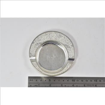 Sterling Silver Middle Eastern Ornate Floral Arabesque Ash Tray