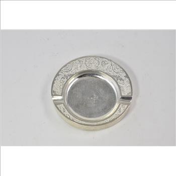 Sterling Silver Middle Eastern Ornate Floral Arabesque Ash Tray