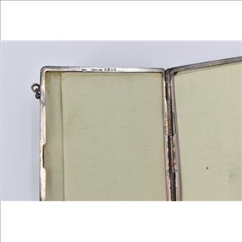 Sterling Silver Monogrammed Coin Purse Silk Lined Wallet Clutch