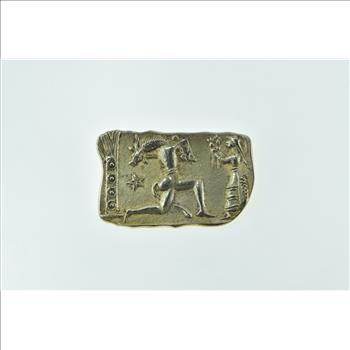 Sterling Silver Mythology Satyr Ornate Statement Pin/Brooch