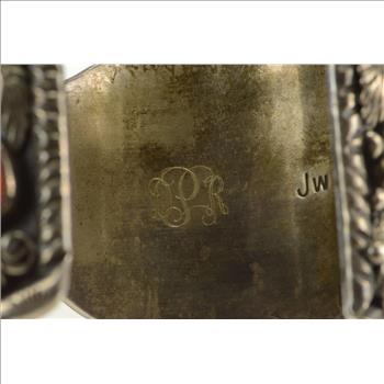 Sterling Silver Navajo Coral Jerry Wilma Begay Watch Cuff Bracelet 8.5