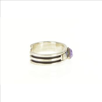 Sterling Silver Navajo Ronnie Joe Henry 14k Sugilite Cuff Bracelet 6.25