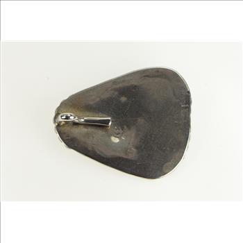 Sterling Silver NE Signed Native American Turquoise Navajo Pendant