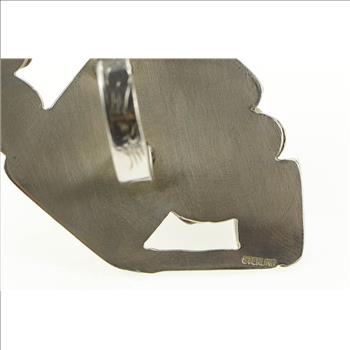 Sterling Silver Nelda Schrupp Native American Lakota Rattle Ring, Size 8.75