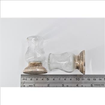 Sterling Silver Newport Quaker Hurricane Salt Pepper Shaker (2 pcs)