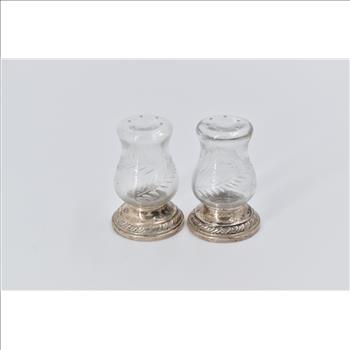 Sterling Silver Newport Quaker Hurricane Salt Pepper Shaker (2 pcs)