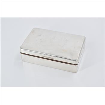 Sterling Silver Ornate Antique Jewelry Trinket Wood Lined Box