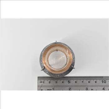 Sterling Silver Ornate Antique Scroll Embossed Salt Cellar