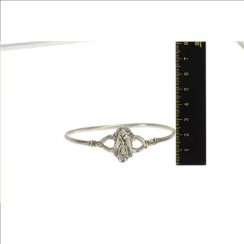 Sterling Silver Ornate Chinese Bearded Face Bangle Bracelet 8