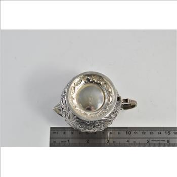 Sterling Silver Ornate Dutch Repousse Antique Creamer