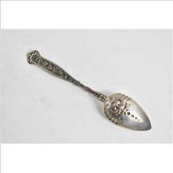 Sterling Silver Ornate Floral Dessert Tea Spoon