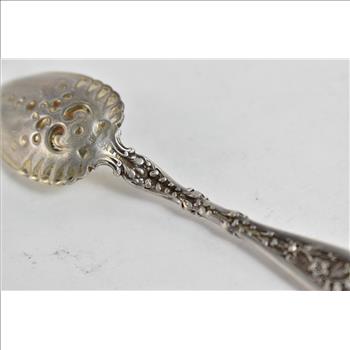 Sterling Silver Ornate Floral Dessert Tea Spoon