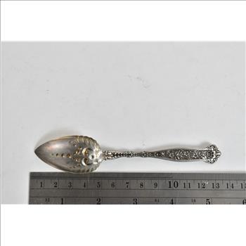 Sterling Silver Ornate Floral Dessert Tea Spoon