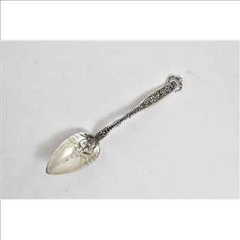 Sterling Silver Ornate Floral Dessert Tea Spoon