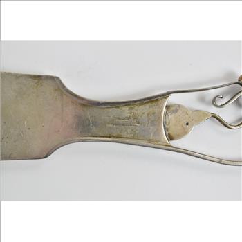 Sterling Silver Ornate Floral Motif Handmade Cake Knife