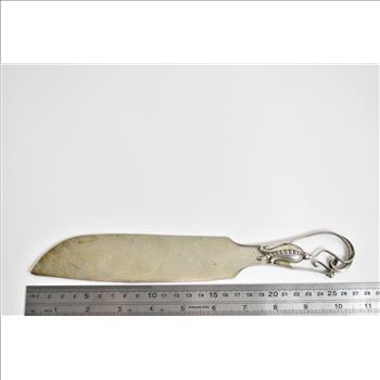 Sterling Silver Ornate Floral Motif Handmade Cake Knife