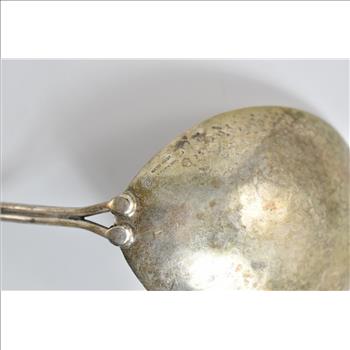 Sterling Silver Ornate Floral Motif Handmade Serving Spoon