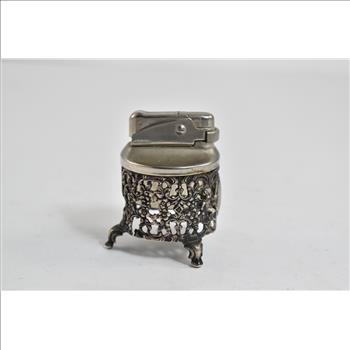 Sterling Silver Ornate German Floral Filigree Lighter
