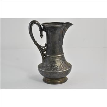 Sterling Silver Ornate Greek Mythology Motif Pitcher Creamer
