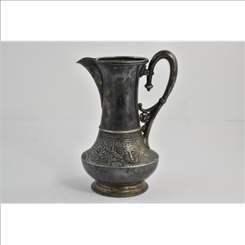 Sterling Silver Ornate Greek Mythology Motif Pitcher Creamer