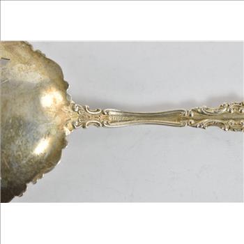 Sterling Silver Ornate Monogrammed Pierced Bon Bon Spoon M H P