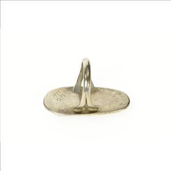 Sterling Silver Ornate Native American Fire Agate Navajo Ring, Size 9