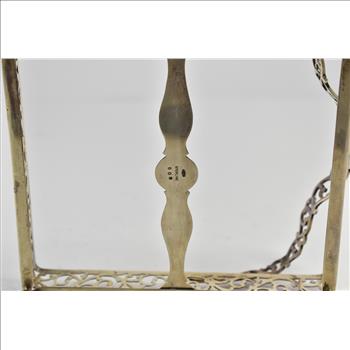 Sterling Silver Ornate Pierced Scroll Filigree Napkin Basket