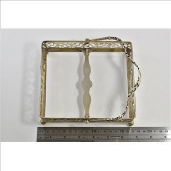 Sterling Silver Ornate Pierced Scroll Filigree Napkin Basket