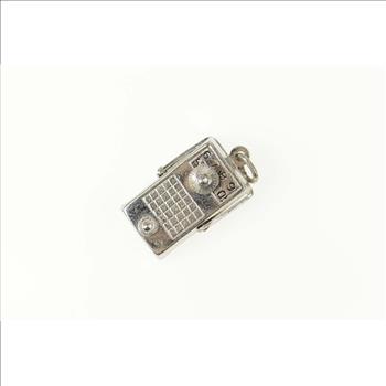 Sterling Silver Ornate Retro Radio Equipment Tech Charm/Pendant