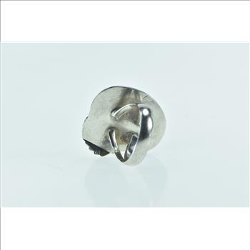 Sterling Silver Ornate Turquoise Southwestern Leaf Feather Ring, Size 6.25