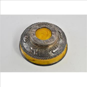 Sterling Silver Ornate Vintage Tibetan Dragon Motif Bowl